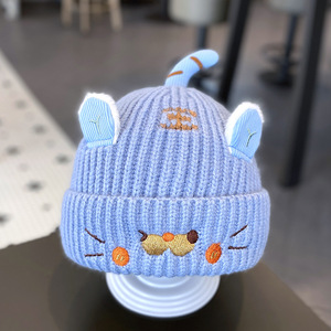 Nouveau hiver <span class=keywords><strong>tricot</strong></span>é bébé chapeau dessin animé <span class=keywords><strong>chat</strong></span> chapeau laine chaud bébé garçon filles chapeau - Product Image 3