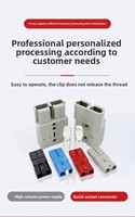 Connecteur de batterie en cuivre ABS avec logo personnalisé, 600V 50A IP20, prise de connexion rapide pour voiture et moto, rouge