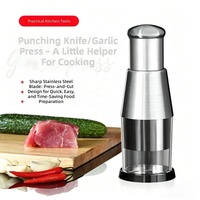 Prensa de Ajo de Acero Inoxidable de Alta Calidad |   Utensilio de Cocina Manual para Picar Frutas y Verduras sin Esfuerzo |   para Chili, Cebolla y Cacahuetes