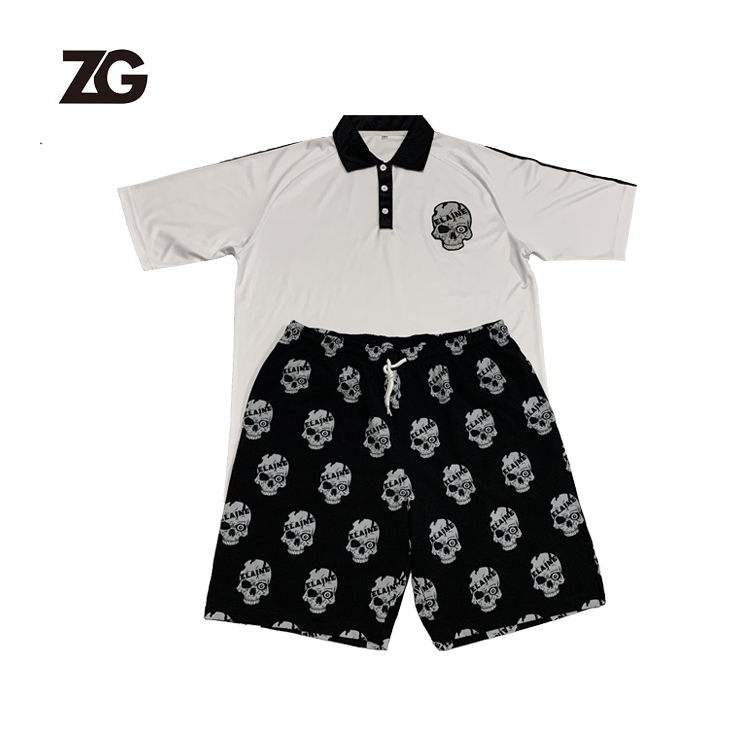 Summer Sports Suit Men der Color Matching Polo T Shirt Men Shorts 2 Piece Sets Custom