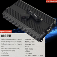 Amplificateur Subwoofer Voiture Monobloc Brésilien RMS 8000W 1 Ohm Classe D Plein Spectre Graves Puissants Pic 16000W