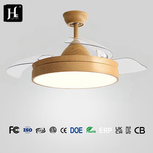 Ventilateur de plafond LED moderne avec lumière, télécommande, 6 vitesses, intensité variable, faible bruit pour chambre à coucher - Product Image 6