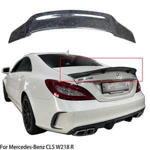 For CLS C218 W218 R Style Forged Carbon Fiber Rear Spoiler Trunk Wing 2011-2019 - Product Image 1