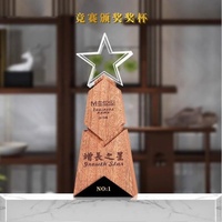 Plaque de trophée en bois massif de haute qualité, trophée en résine acrylique tendance, pour concours de calligraphie, anniversaires d'entreprise, activités, souvenirs