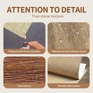 Panneaux décoratifs muraux extérieurs et intérieurs MCM Flexible Stone Outdoor Wood Grain Pins Bamboo Weaving Handicrafts - Product Image 4