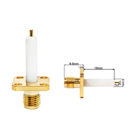 Connecteurs RF SMA-KFD15 50ohm SMA femelle Jack 4 trous bride montage sur panneau prise RF coaxial Dapters convertisseur connecteur montable