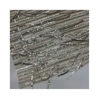Tissu à paillettes lourd tissé avec des paillettes et des fils de paillettes mélangés, certifié OEKO-TEX, pour les mariages, les textiles de maison et les vêtements