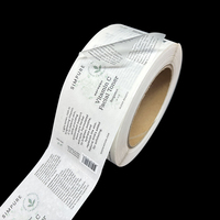 Étiquette cosmétique autocollante translucide douce au toucher personnalisée pour l'emballage de pot de bouteille de sérum pour le visage et de crème hydratante