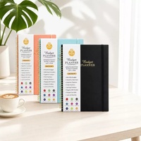Carnet de planification budgétaire personnalisé 2027 avec reliure spirale Wire-o et papier d'art pour étudiants
