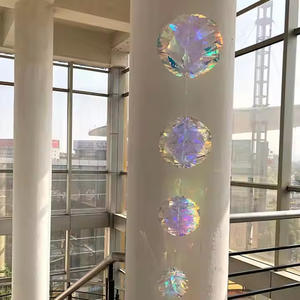 彩虹PET 6/8/10/12英寸渐变彩虹铝箔吊坠花球蜂窝悬挂婚礼装饰 - Product Image 4