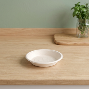 Plato Redondo de Bagazo 100% Natural de 7 Pulgadas, - Capacidad, Gama de Vajilla - Vajilla de Bagazo al por Mayor para Servicios de Alimentación Ecológicos - Product Image 4
