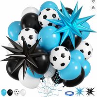 Fußball Basketball Ballon-Bouquet-Set Fußball-Latex und Explosionsstern-Folienballons für Jungen Sport-Geburtstagsparty-Zubehör