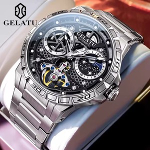 Envío Directo GELATU Reloj Mecánico para Hombre, Diseño Hueco, Cielo Estrellado de Lujo, Resistente al Agua, Alta Calidad, Tourbillon, Cristal de Zafiro, Acero Inoxidable - Product Image 1