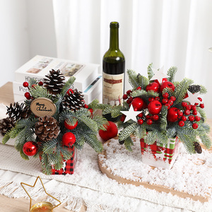 <span class=keywords><strong>Mini</strong></span> Arrangement <span class=keywords><strong>de</strong></span> Table <span class=keywords><strong>de</strong></span> Noël, Décoration Artificielle <span class=keywords><strong>de</strong></span> Branche <span class=keywords><strong>de</strong></span> <span class=keywords><strong>Pin</strong></span> avec Baies et Pommes, Centre <span class=keywords><strong>de</strong></span> Table <span class=keywords><strong>de</strong></span> Noël pour la Décoration <span class=keywords><strong>de</strong></span> Fêtes à Domicile - Product Image 3