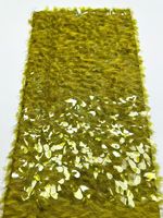 Tissu en tulle 3D moelleux à paillettes, irisé, à franges rondes, brodé, pour robe de fée, robe de scène, motifs floraux et artisanat DIY