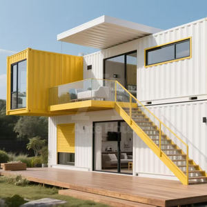 Casa Contenedor <span class=keywords><strong>de</strong></span> Panel Sándwich Transpirable y Creativa, <span class=keywords><strong>de</strong></span> Bloques Metálicos, <span class=keywords><strong>para</strong></span> Tienda <span class=keywords><strong>de</strong></span> Té con Leche, Hogar, Bar, Uso Comercial - Product Image 5