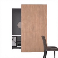 Porte invisible à cadre dissimulé avec rail en aluminium, étanche et isolante thermiquement pour villas et maisons résidentielles