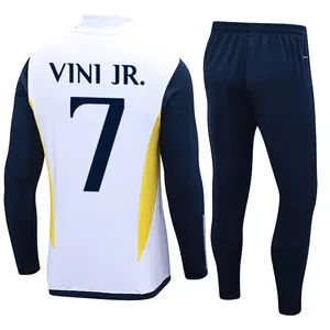 Jersey chaqueta Varsity chaqueta personalizada entrenamiento setsensemble maillot de fútbol original 2023 24 maillot du real madrider chándal