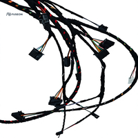 Faisceau de câblage principal du tableau de bord du véhicule, assemblage dense multi-branques, connecteur noir-rose, personnalisé OEM 12V 24V