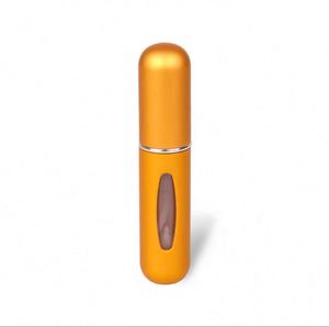Flacon de parfum miniature personnalisé en aluminium, capacité 5 ml, format poche, avec logo sur le dessous, pulvérisateur à pompe rechargeable, pour soins essentiels de la peau - Product Image 4