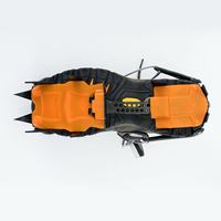 Crampons à glace et neige antidérapants 12 dents type griffe de tigre, couvre-chaussures à pointes en acier et TPU pour traction hivernale