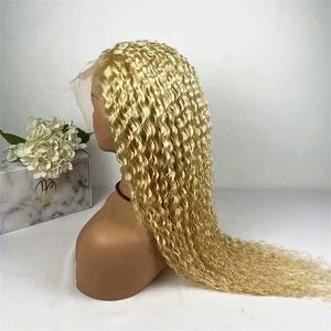 Highknight capelli grezzi di alta qualità Pre pizzicato pizzo trasparente disponibile colore <span class=keywords><strong>chiaro</strong></span> 613 parrucche per capelli anteriori In pizzo <span class=keywords><strong>biondo</strong></span> per donna - Product Image 2