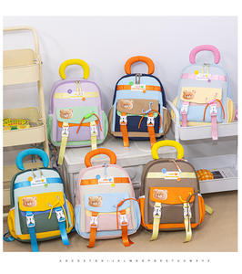 Mochila Infantil Nueva al por Mayor, Linda Mochila con Diseño de Oso de Dibujos Animados, Mochila Escolar para Niños de Jardín de Infancia, Mochila de Bloques de Color - Product Image 2