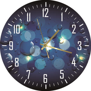 Horloge murale en verre de quartz à design traditionnel simple face, affichage à aiguilles, style antique pour salon, impression UV – Grande Vente - Product Image 3