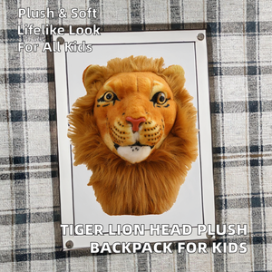 Mochila de Peluche con Cabeza de Oso Realista Unisex, Relleno de Algodón PP Súper Suave, Ajustable, para Uso Escolar (14+), Accesorios para Halloween - Product Image 4