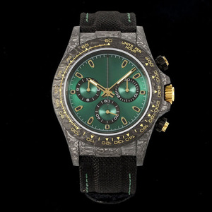 Montre-bracelet chronographe Fearless en carbone forgé, cadran rond British Racing Sunray, montre Relogio, montre de poursuite pour homme Champion - Product Image 1