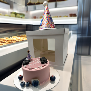 Scatole per torte di vendita calda 10 12 14 pollici, confezione per torta nuziale con coperchio e base, confezione personalizzata facile da aprire scatola per torte alta