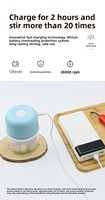 Mini hachoir à ail électrique rechargeable par USB, bol de 250 ml, presse-gingembre, hachoir à viande, robot culinaire, vente en gros