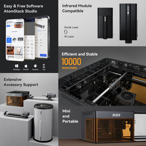 IKIER FLEX CLASS-4 7W 14W Diode 1.2W IR Laser Engraver Cutter Metal Safety Desktop Mini Portable Dual Laser Engraving Machine - Product Image 2