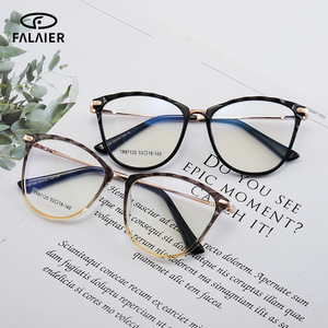 Monturas de Gafas FALAIER Estilo Ojo de Gato TR87125, Anti Luz Azul, Montura Completa, Lentes de Acetato para Mujer, Ultraligeras - Product Image 3