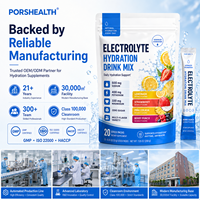Fabricant de poudre d'électrolytes, étiquette privée OEM, supplément d'hydratation, vitamines, 90 g, durée de conservation de 24 mois, formule et saveur personnalisées