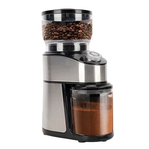 2024 Professional Electric Coffee Grinder Machine 200w Concial Burr Coffee Grinder 230g Container