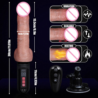 Automatischer Stoß-Dildo-Vibrator, 7 Größen, 10 Vibrationsmodi, intelligente Heizfunktion 42°C, realistischer Penis, starker Saugnapf, ferngesteuertes Sexspielzeug
