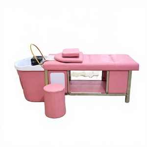 KISEN Équipement professionnel de salon de beauté : Lit de lavage de cheveux avec massage automatique et cuvette de hydrothérapie capillaire - Product Image 1