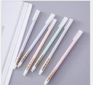 Atacado caneta gel fosco transparente-Caneta gel de aquarela fosca transparente, estilo simples coreano de papelaria caneta gel, conta de mão