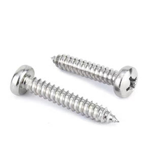 <span class=keywords><strong>TONG</strong></span> GB845 304/316 yassı paslanmaz çelik kafa çinko kaplama kendinden dokunarak vida GB çapraz yarı yuvarlak tırnak ST1-ST6.3 metrik sistem - Product Image 2