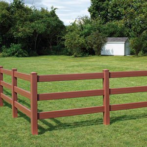 Heavy Duty 4 Rail Valla Caballo Granja barata 4 Riel 6 "3 Riel Grano <span class=keywords><strong>de</strong></span> <span class=keywords><strong>madera</strong></span> Caballo Paddock Plástico PVC Valla <span class=keywords><strong>de</strong></span> vinilo - Product Image 4