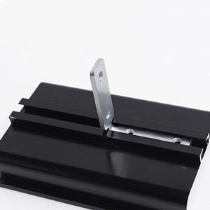 Modern Steel Frame Fixing Angle <b>Bracket</b> for Closet Door Corner Fittings <b>Silver</b> Color Detachable Design - Product Image 1