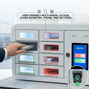 Armadietto Porta Cellulari Mini Smart con Ricarica e <span class=keywords><strong>Serratura</strong></span> Elettronica, Assemblato, con Codice a Barre, <span class=keywords><strong>per</strong></span> Scuola, Ufficio, Spiaggia - Durevole - Product Image 6