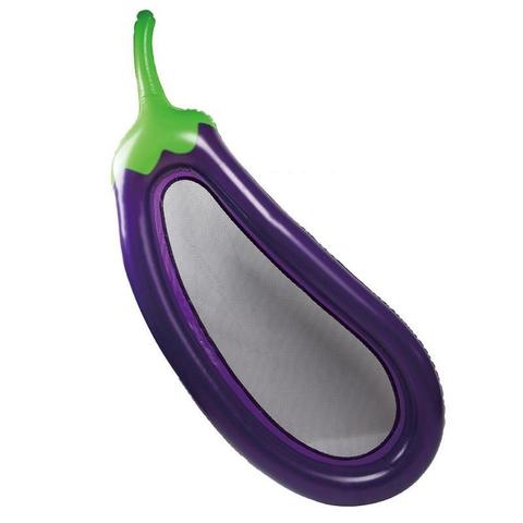 New Design Customizable Waterplay Baby Adult Swimming Pool Inflatable Eggplant Float Mat Lounge