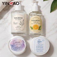 Autocollants holographiques Yingao, étiquettes personnalisées rondes, imperméables, résistantes aux rayures, en vinyle pour cosmétiques, sérum pour le visage, crème, pot, bouteille, soins de la peau