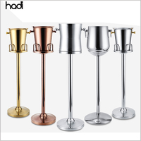 Seau à glace de luxe en acier inoxydable HADI pour champagne, avec support, capacité 3L/5L, pour restaurants et hôtels