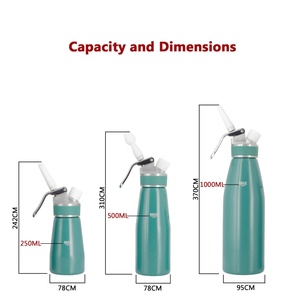Good Quality Durable Portable Wholesale Whipped Cream <strong>Cracker</strong> Dispenser Tank with Plastic Nozzles - Product Image 5