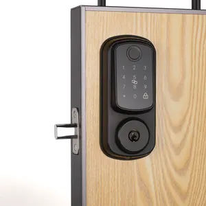 Keyless Auto Electric Fingerprint Code Smart Lock Door Alexa Deadbolt Lock Door Lock With Keypad