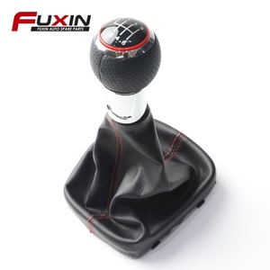 Pour <span class=keywords><strong>Audi</strong></span> <span class=keywords><strong>A3</strong></span> S3 8P <span class=keywords><strong>2003</strong></span>-2012, pommeau de levier de vitesse 6 vitesses avec cadre de protection rouge - Product Image 2