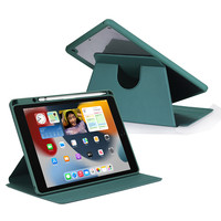 Étui rotatif à 360 degrés pour tablette avec coque arrière transparente, support pour stylet, fonction veille/réveil automatique, logo OEM pour iPad 10/9/8/7/6/5 Pro11 12.9
